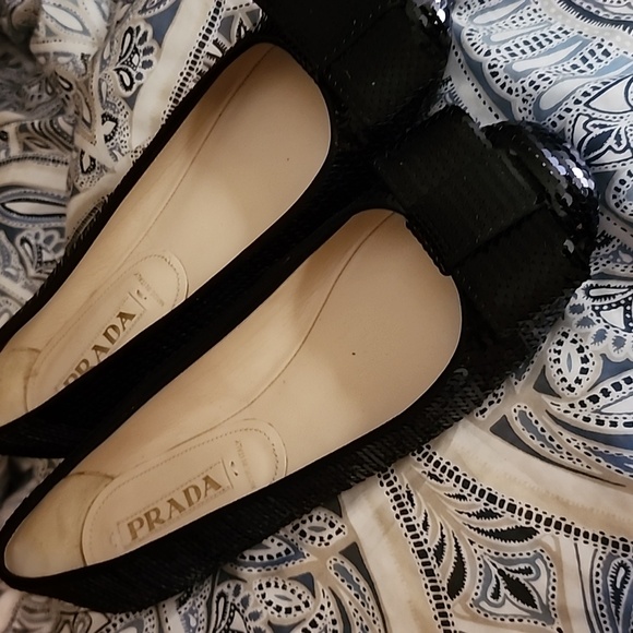 Prada Shoes - New Prada Calzature Donna Sequins Flats Size 37